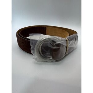 W Kleinberg O Ring Loop Belt Brown Ostrich Leg Leather Belt Sz 34 Designer Custo